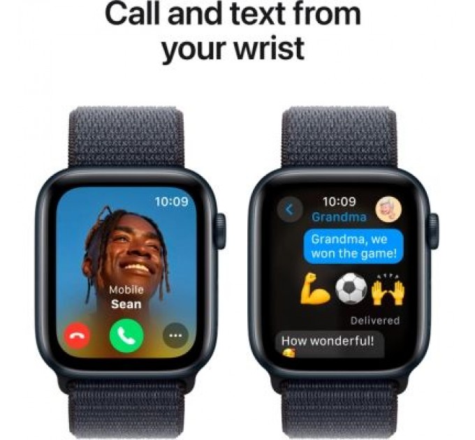 Apple Смарт-годинник Apple Watch SE 2024 GPS 40mm Midnight Aluminium Case with Ink Sport Loop (MXEA3QH/A)