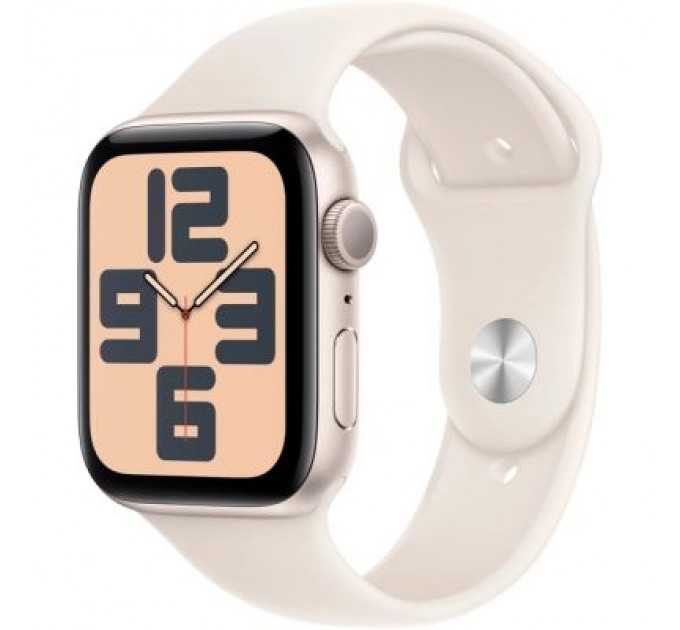 Apple Смарт-годинник Apple Watch SE 2024 GPS 40mm Starlight Aluminium Case with Starlight Sport Band - S/M (MXEF3QH/A)