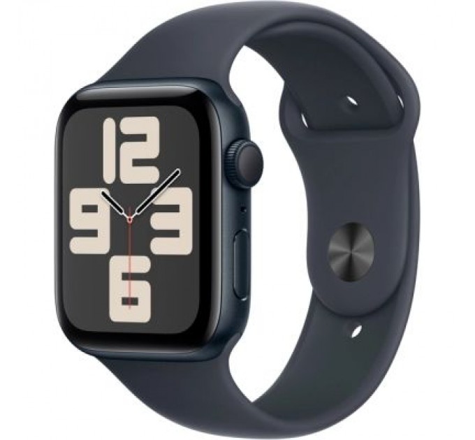 Apple Смарт-годинник Apple Watch SE 2024 GPS 44mm Midnight Aluminium Case with Midnight Sport Band - S/M (MXEJ3QH/A)