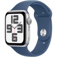 Смарт-годинник Apple Watch SE 2024 GPS 44mm Silver Aluminium Case with Denim Sport Band - M/L (MXER3QH/A)