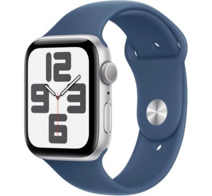 Apple Смарт-годинник Apple Watch SE 2024 GPS 44mm Silver Aluminium Case with Denim Sport Band - M/L (MXER3QH/A)