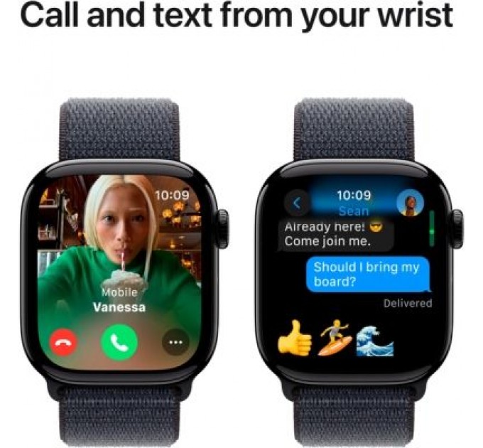 Apple Смарт-годинник Apple Watch Series 10 GPS 42mm Jet Black Aluminium Case with Ink Sport Loop (MWWG3QH/A)