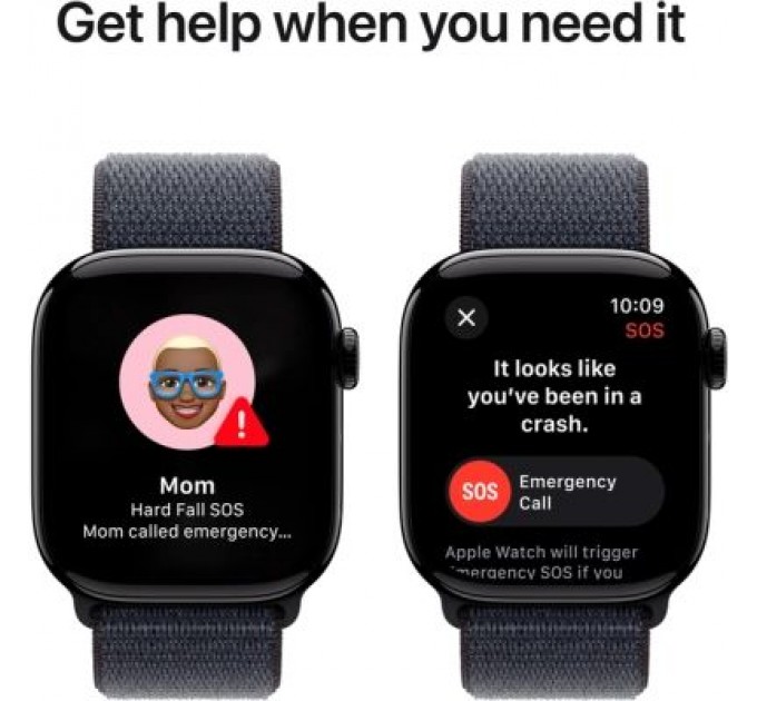 Apple Смарт-годинник Apple Watch Series 10 GPS 42mm Jet Black Aluminium Case with Ink Sport Loop (MWWG3QH/A)