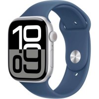 Смарт-годинник Apple Watch Series 10 GPS 46mm Silver Aluminium Case with Denim Sport Band - M/L (MWWM3QH/A)