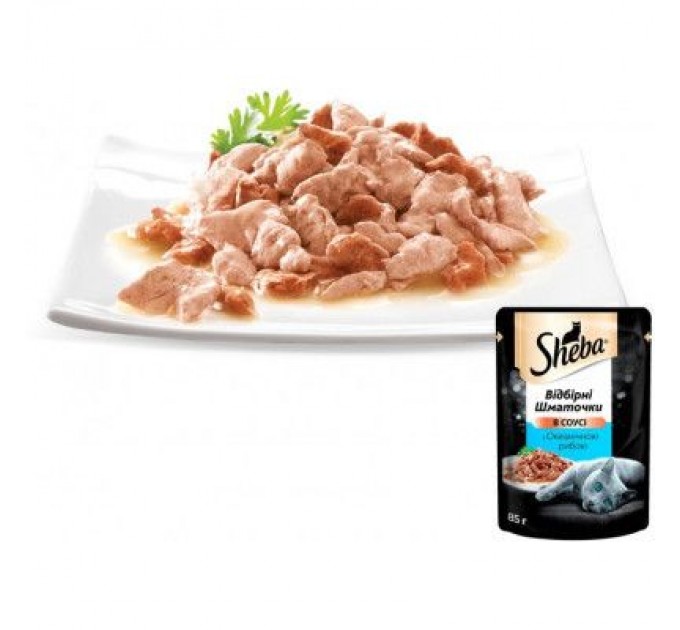 Sheba Вологий корм для кішок Sheba cig POU з океанічною рибою в соусі 85 г (4770608257187)