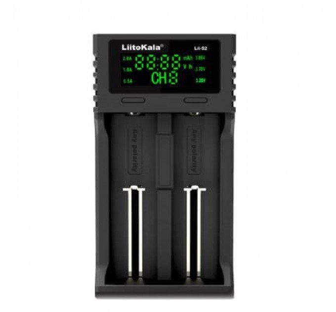 Liitokala Зарядний пристрій для акумуляторів Liitokala 2 Slots, LCD дисплей, Li-ion/Ni-MH/Ni-Cd/AA/ААA/AAAA/С (Lii-S2)