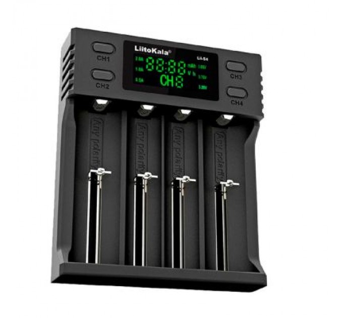 Liitokala Зарядний пристрій для акумуляторів Liitokala 4 Slots, LCD дисплей, Li-ion/Ni-MH/Ni-Cd/AA/ААA/AAAA/С (Lii-S4)