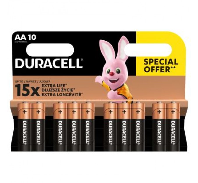 Duracell Батарейка Duracell AA лужні 10 шт. в упаковці (5002508/5006461)