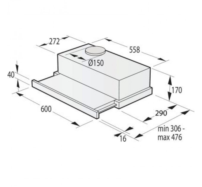Gorenje Витяжка кухонна Gorenje TH64E4BG