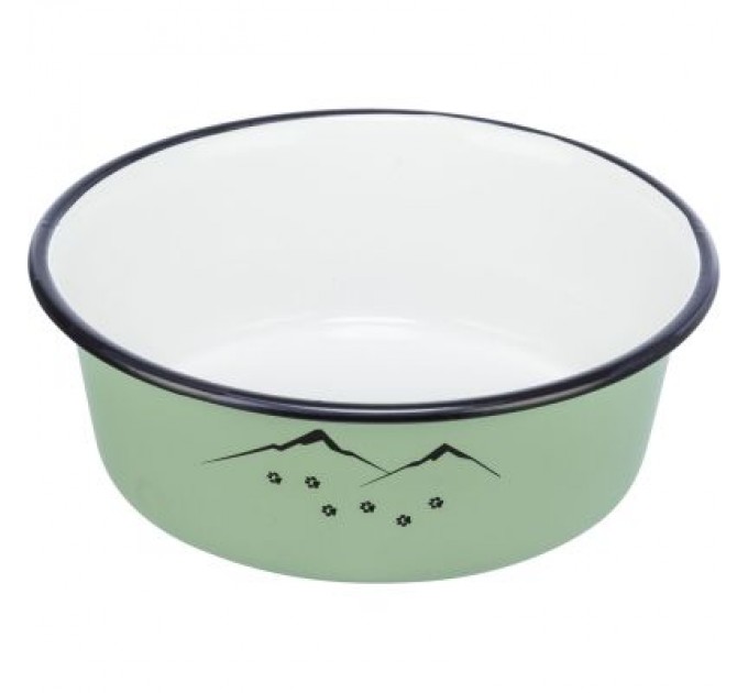 Trixie Посуд для котів Trixie Миска металева 300 мл/12 см (зелена) (4047974252116)