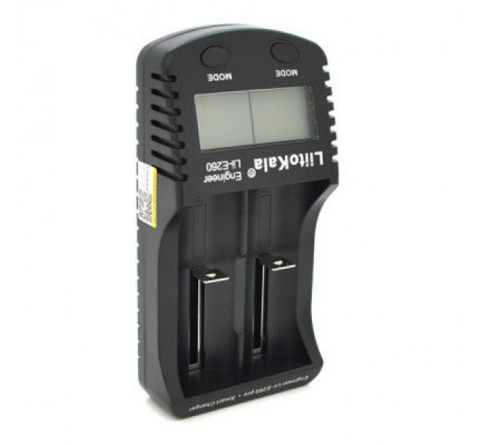 Liitokala Зарядний пристрій для акумуляторів Liitokala 2 Slots, LCD display, Li-Ion, Ni-Mh, Ni-Cd, + AAAA, С, 10440/.../26650 (Lii-260)