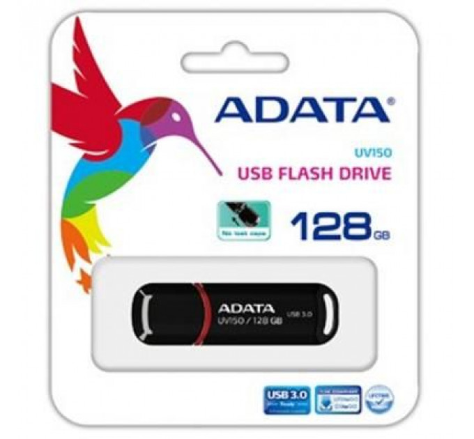 USB флеш накопичувач ADATA 128GB UV150 Black USB 3.0 (AUV150-128G-RBK)