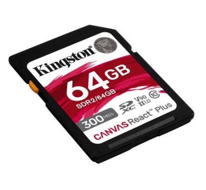 Kingston Карта пам'яті Kingston 64GB class 10 UHS-II U3 Canvas React Plus (SDR2/64GB)