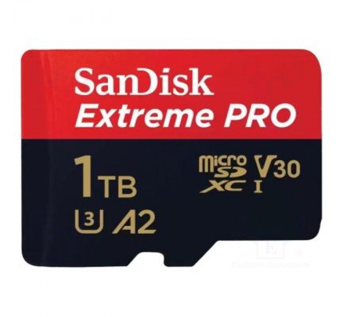 SanDisk Карта пам'яті SanDisk 1 TB microSDXC UHS-I U3 Extreme Pro+SD Adapter (SDSQXCD-1T00-GN6MA)
