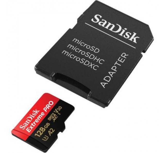 SanDisk Карта пам'яті SanDisk 128 GB microSDXC UHS-I U3 Extreme Pro+SD Adapter (SDSQXCD-128G-GN6MA)