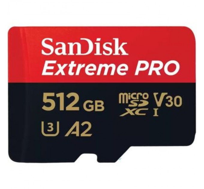 SanDisk Карта пам'яті SanDisk 512 GB microSDXC UHS-I U3 Extreme Pro+SD Adapter (SDSQXCD-512G-GN6MA)