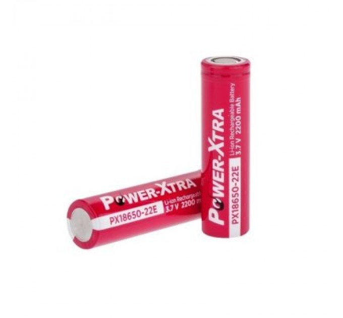 Power-Xtra Акумулятор 18650 2200mAh, 3.7V, red Power-Xtra (PX18650-22R / 29749)