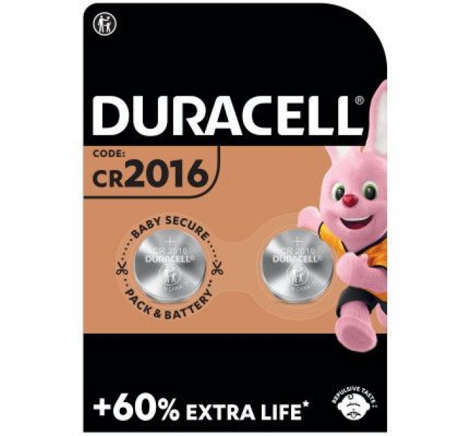 Duracell Батарейка Duracell CR 2016 / DL 2016 * 2 (5007667/5010969/5014810)