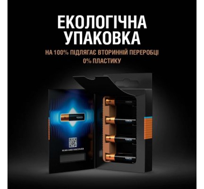 Батарейка Duracell Optimum AAA лужні 4 шт. в упаковці (5015596)