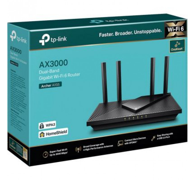 Маршрутизатор TP-Link ARCHER AX55 (ARCHER-AX55)