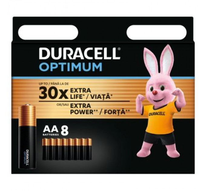 Duracell Батарейка Duracell Optimum AA лужні 8 шт. в упаковці (5014726 / 5015601)