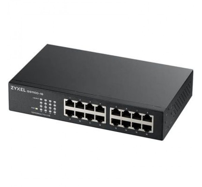 Комутатор мережевий ZyXel GS1100-16 (GS1100-16-EU0103F)