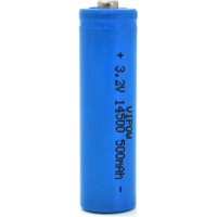 Акумулятор 14500 LiFePO4 (size AA), 500mAh, 3.2V, TipTop, blue Vipow (IFR14500-500mAhTT / 21439) Акумулятор 14500 LiFePO4 (size AA), 500mAh, 3.2V, TipTop, blue Vipow (IFR14500-500mAhTT / 21439)