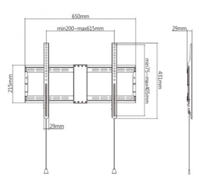 Gembird Кронштейн Gembird WM-80F-01