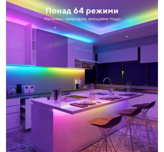 Світлодіодна стрічка Govee RGBIC Basic Wi-Fi + Bluetooth LED Strip Light With Protective Coating 10м Білий (H619C3D1)