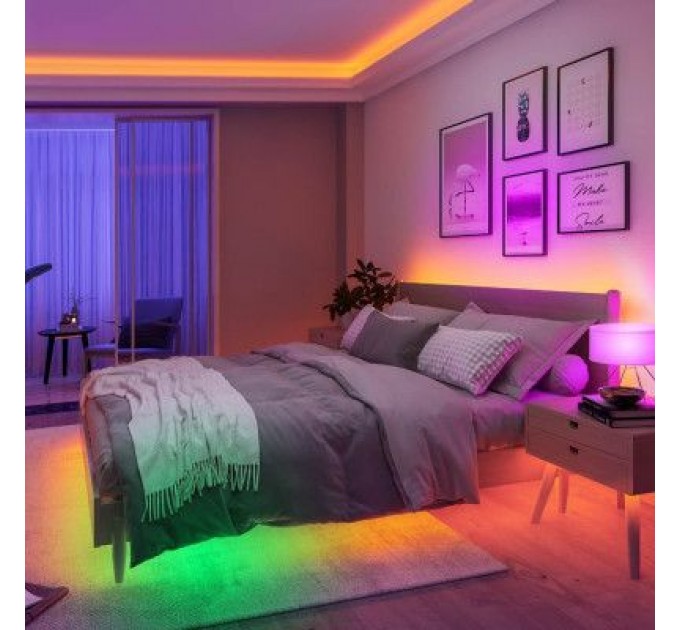 Світлодіодна стрічка Govee RGBIC Basic Wi-Fi + Bluetooth LED Strip Light With Protective Coating 10м Білий (H619C3D1)