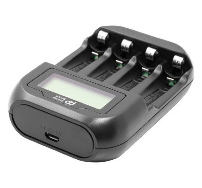 Зарядний пристрій для акумуляторів PowerPlant PP-UN4 (AA, AAA / input microUSB DC 5V/2A) (PP-UN4)