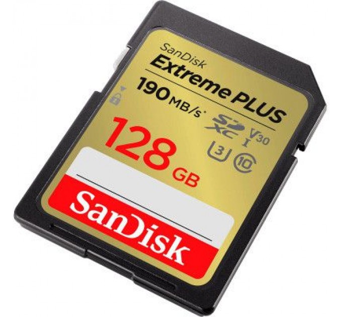 Карта пам'яті SanDisk 128GB SDXC class 10 UHS-I U3 4K Extreme Plus (SDSDXWA-128G-GNCIN)