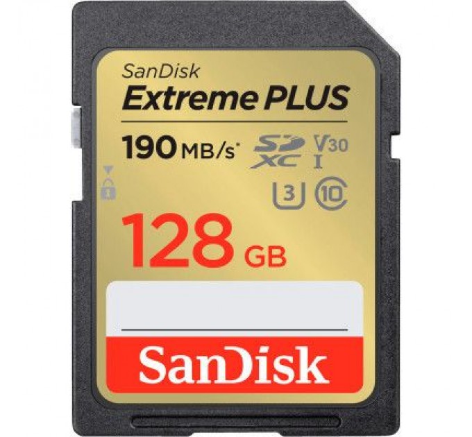 Карта пам'яті SanDisk 128GB SDXC class 10 UHS-I U3 4K Extreme Plus (SDSDXWA-128G-GNCIN)