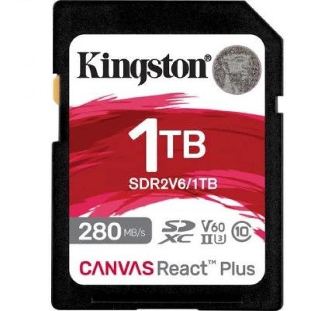 Карта пам'яті Kingston 1TB SDXC class 10 UHS-II U3 Canvas React Plus (SDR2V6/1TB)