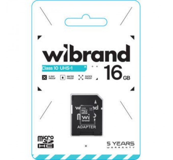 Карта пам'яті Wibrand 16GB microSD class 10 UHS-I (WICDHU1/16GB-A)