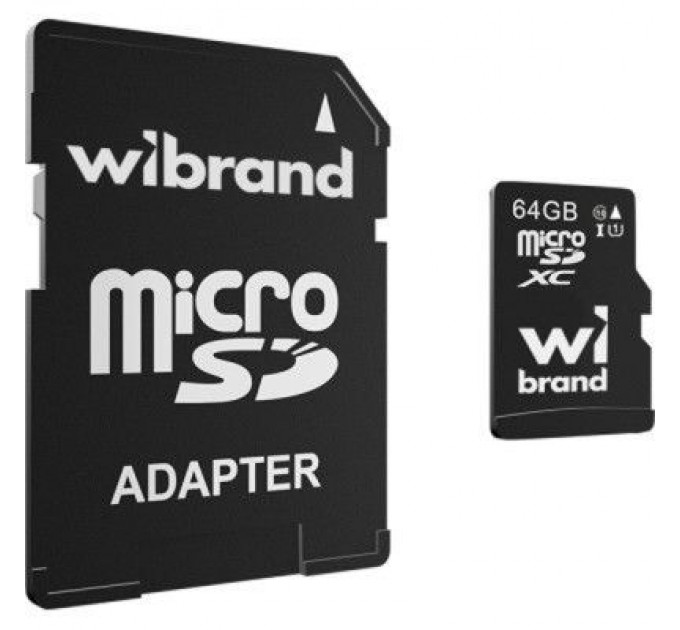 Карта пам'яті Wibrand 64GB mictoSD class 10 UHS-I (WICDXU1/64GB-A)