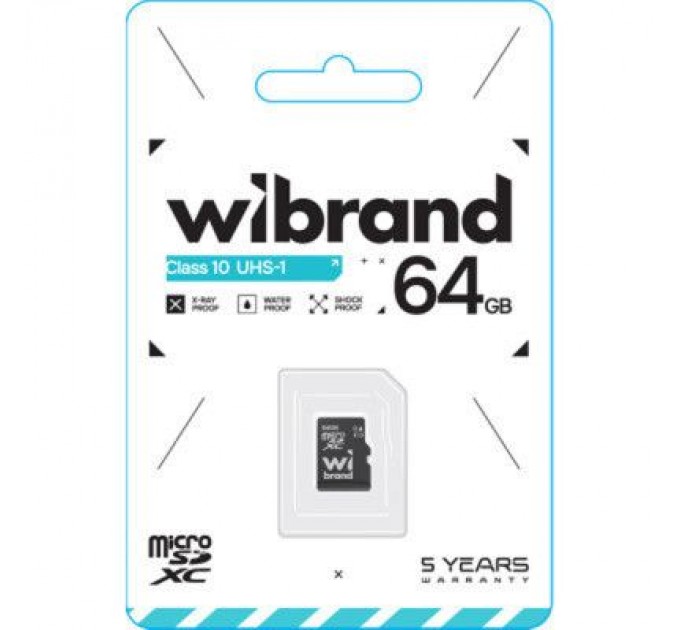 Карта пам'яті Wibrand 64GB mictoSD class 10 UHS-I (WICDXU1/64GB)