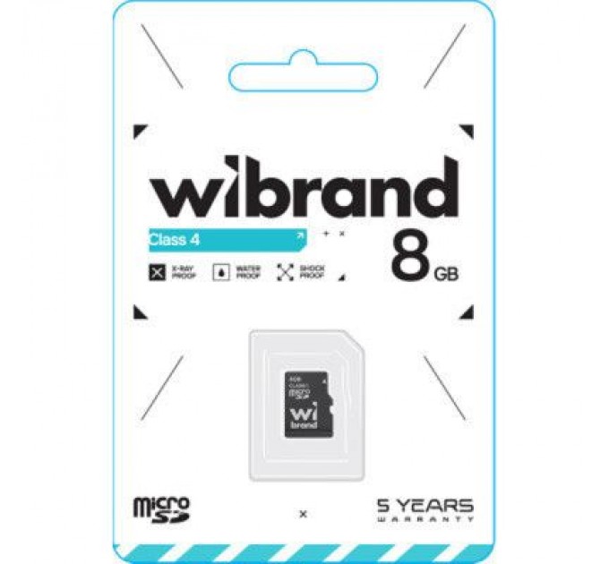Карта пам'яті Wibrand 8GB mictoSD class 4 (WICDC4/8GB)