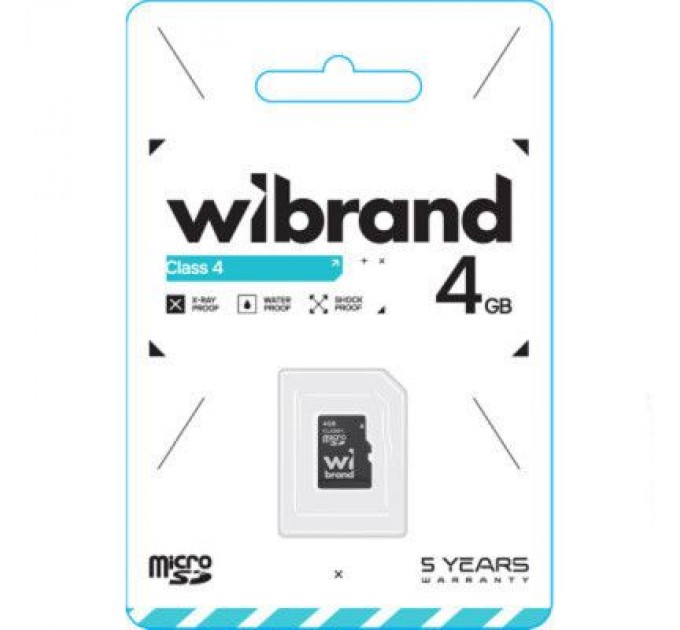 Карта пам'яті Wibrand 4GB mictoSD class 4 (WICDC4/4GB)