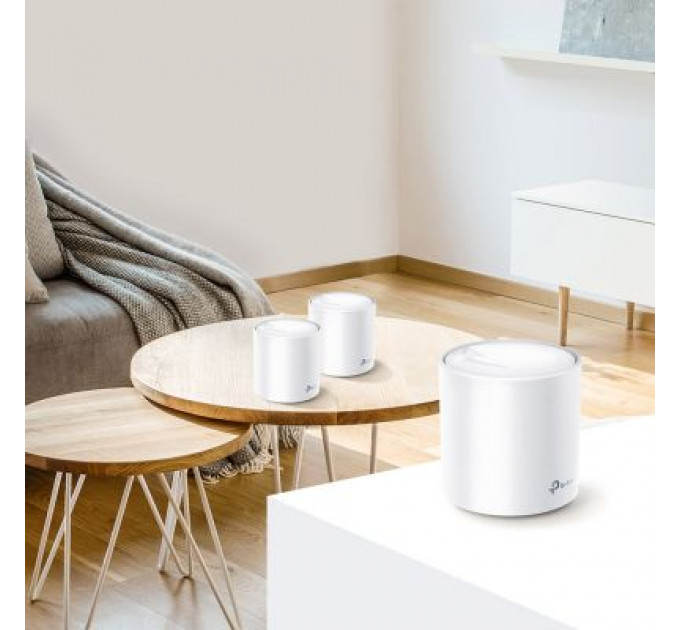 Точка доступу Wi-Fi TP-Link DECO X60 2PK AX3000 1xGE LAN 1xGE WAN MU-MIMO OFDMA MESH (DECO-X60-2-PACK)