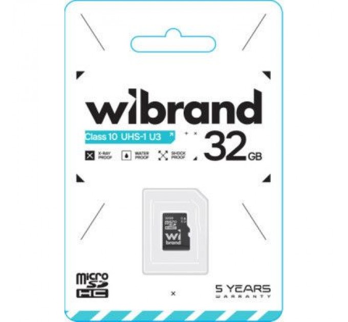 Карта пам'яті Wibrand 32GB mictoSD class 10 U3 (WICDHU3/32GB)
