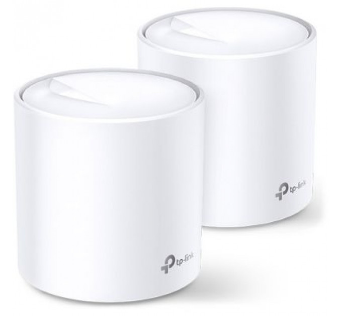 Точка доступу Wi-Fi TP-Link DECO X60 2PK AX3000 1xGE LAN 1xGE WAN MU-MIMO OFDMA MESH (DECO-X60-2-PACK)