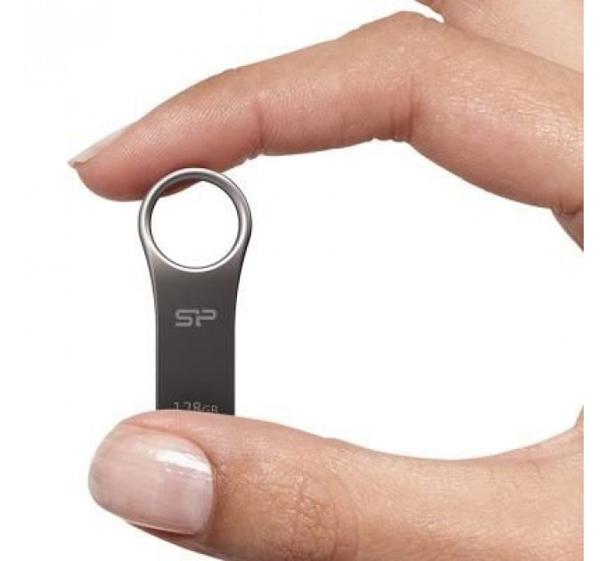 USB флеш накопичувач Silicon Power 128GB Jewel J80 Titanium USB 3.0 (SP128GBUF3J80V1T)