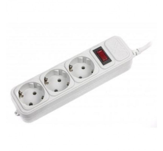 Maxxter Мережевий фільтр живлення Maxxter SPM3-G-15G grey, 4.5 м кабель, 3 розетки (SPM3-G-15G)