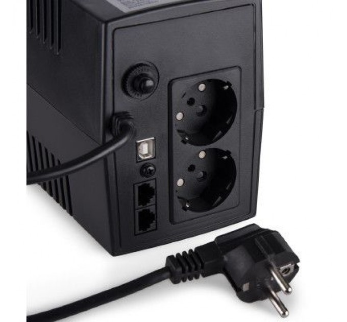 Vinga Пристрій безперебійного живлення Vinga LED 600VA plastic case with USB (VPE-600PU)