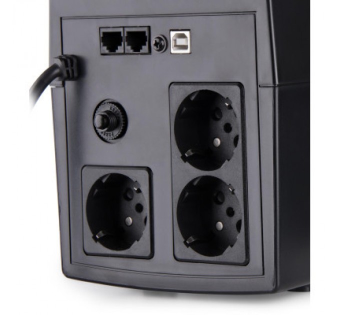 Vinga Пристрій безперебійного живлення Vinga LED 1200VA plastic case with USB (VPE-1200PU)