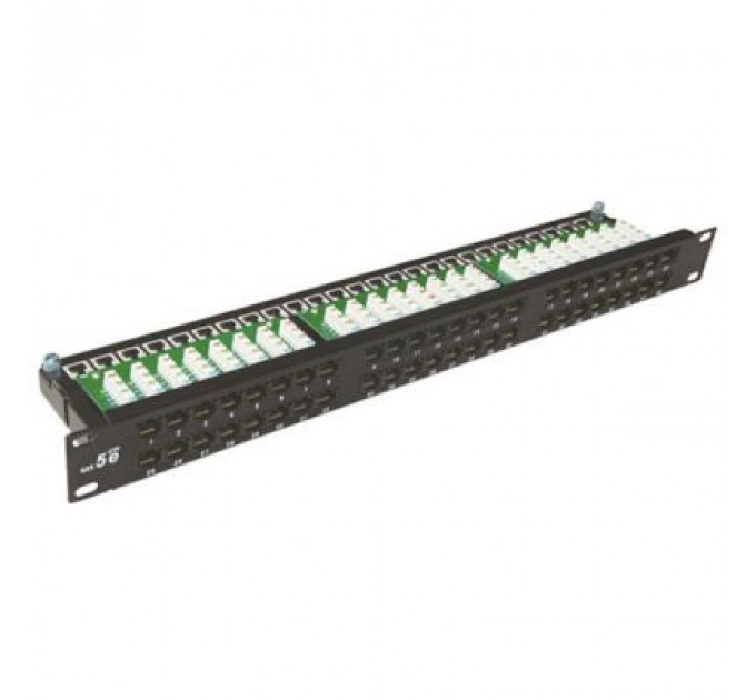 Патч-панель 19" 48xRJ-45 UTP cat. 5е, DUAL type, 1U Merlion (ML-2264-CAT.5E)