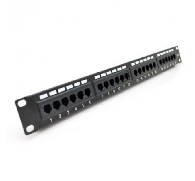 Патч-панель 19" 24xRJ-45 UTP cat. 5е, 1U Pipo (PP245191U)
