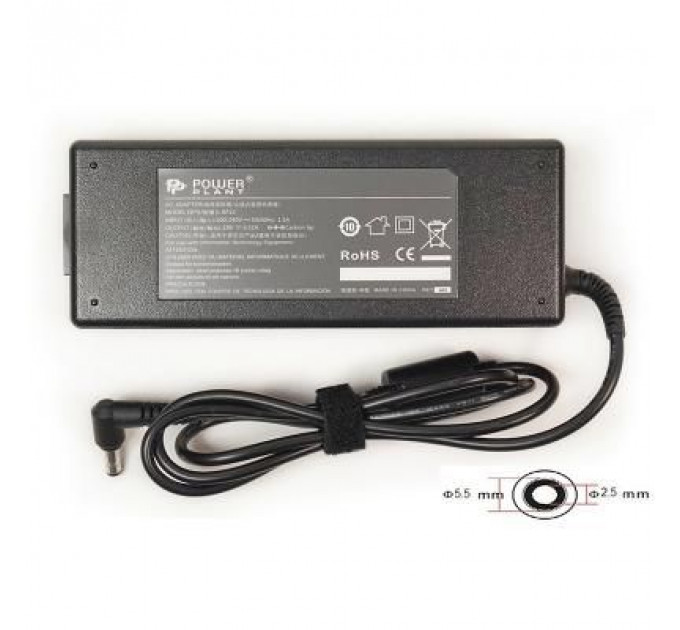 Блок живлення до ноутбуку PowerPlant ASUS 220V, 19V 120W 6.32A (5.5*2.5) (AS120F5525)