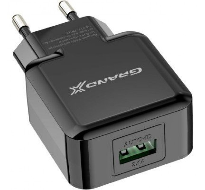 Grand-X Зарядний пристрій Grand-X CH-03B (5V/2,1A) Black (CH-03B)